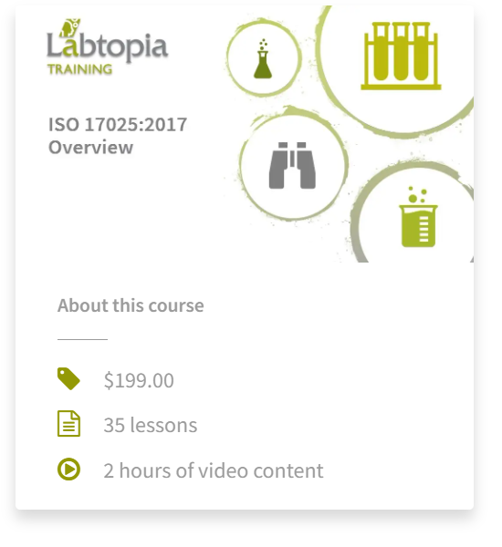 ISO 17025 Overview Training Course